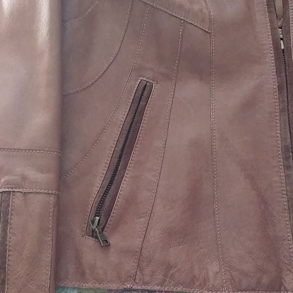 Women's leather fly jacket - Picture 3 of 8